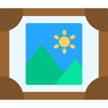 peyzaj web simgesi basit tasarım