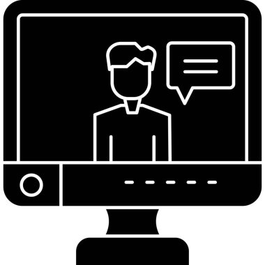 video konferans simgesi, özet tasarımı