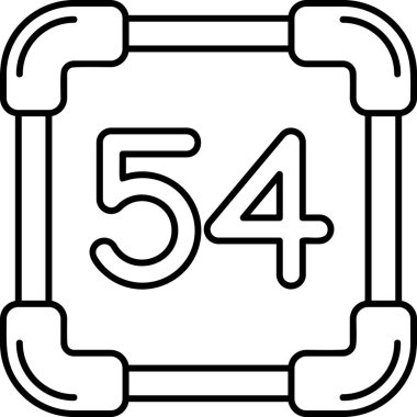 Modern 5 5 simgesinin vektör çizimi