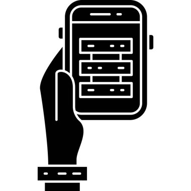 cep telefonu simgesi, basit vektör illüstrasyonu