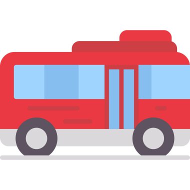 Otobüs. Web simgesi basit illüstrasyon