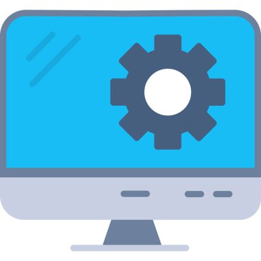 bilgisayar onarım simgesi düz biçimli