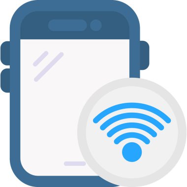 Kablosuz. Web simgesi basit illüstrasyon