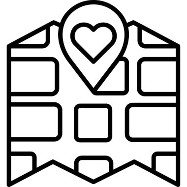 Kalp. Web simgesi basit illüstrasyon