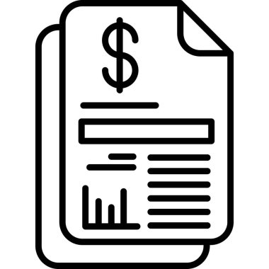 bill icon. Web için para vektör simgelerinin özet çizimi