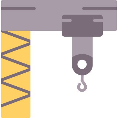 inşaat vinç simgesi, düz tasarım biçimi