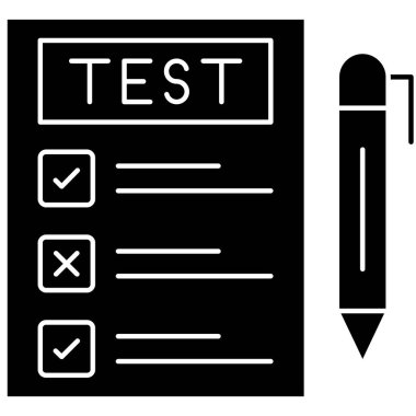 beyaz üzerinde izole edilmiş kontrol listesi simgesi vektör illüstrasyonu