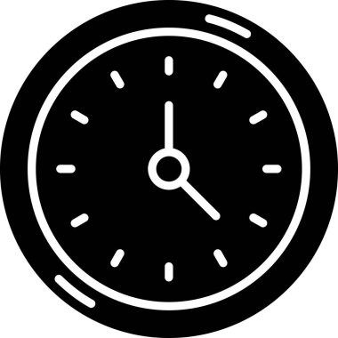 Saat simgesi vektör illüstrasyonu