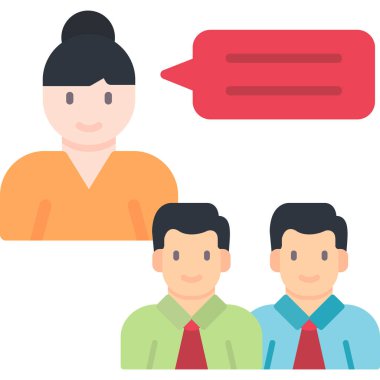 Sosyal medya sohbet vektör illüstrasyon tasarımı olan iş adamları