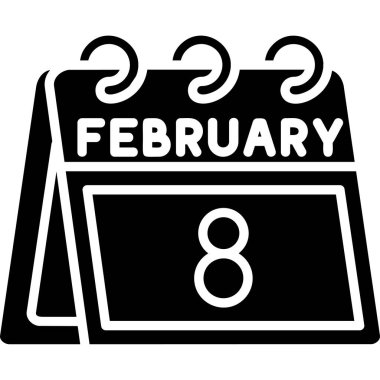 Şubat ayının tarihli takvim. vektör illüstrasyonu.