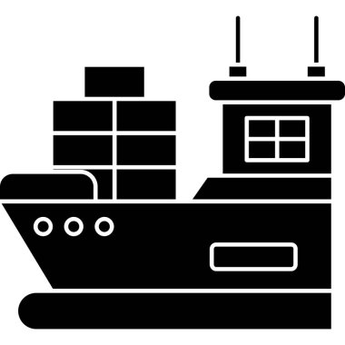 Kargo gemisi vektör simgesi