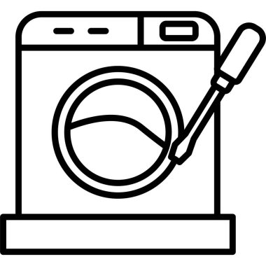 Çamaşırhane makine vektör simgesi