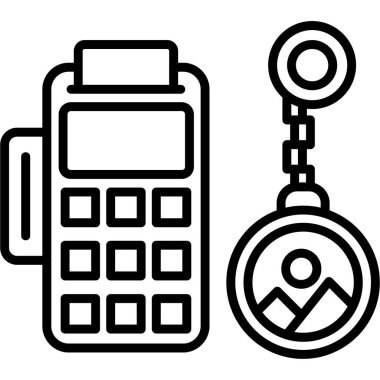 Ödeme terminal simgesi, anahat stili