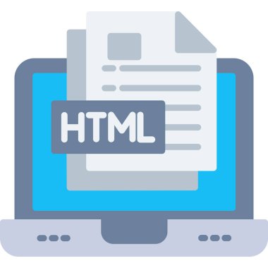 Html. Web simgesi basit illüstrasyon