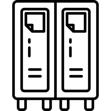 Bilgisayar soğutucusu. Web simgesi basit illüstrasyon