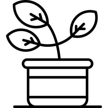 bitki simgesi vektör illüstrasyonu