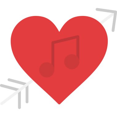 kalp müziği vektör illüstrasyonuName