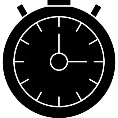 Alarm saat simgesi vektör illüstrasyonu