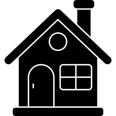 Ev. Web simgesi basit illüstrasyon