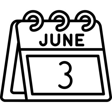 Haziran simgesi, vektör illüstrasyonu