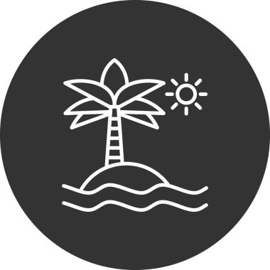 palmiye ağacı kutsal kişilerin resmi, vektör çizim