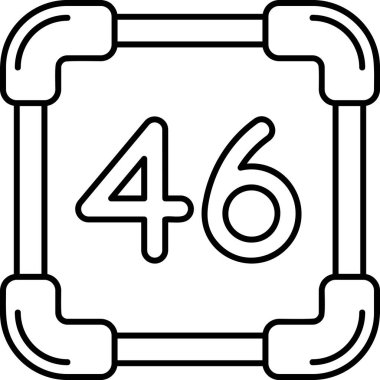 4 Numaralı bir simgenin vektör illüstrasyonu