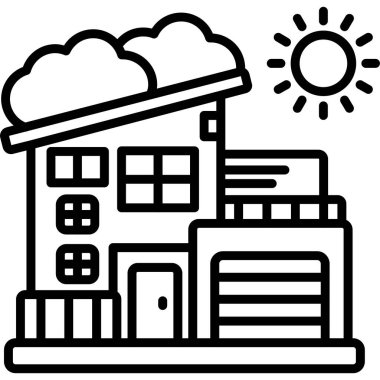 ev simgesi vektör illüstrasyonu