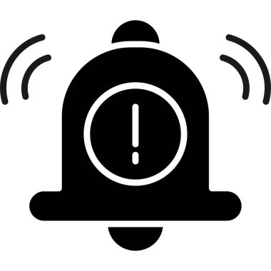 Alarm saat vektör çizgisi simgesi, vektör, illüstrasyon, simge