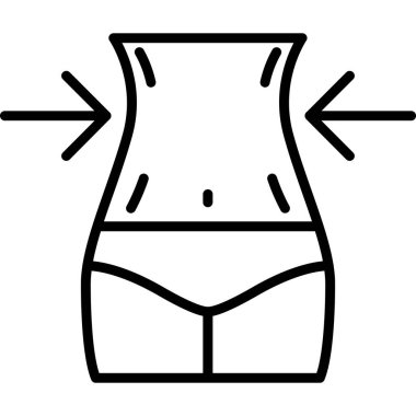 Bikini mayo ikonu ana hatları vektörü. Yaz mayosu. bikini mayo