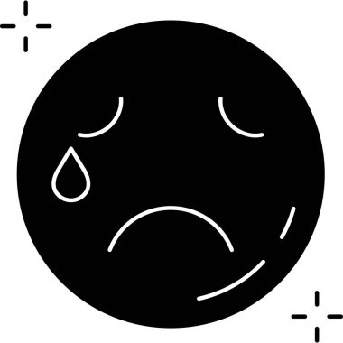 Ağlayan Emoji. Basit tasarım