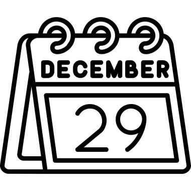 2 Aralık takvim simgesi, basit vektör illüstrasyonu