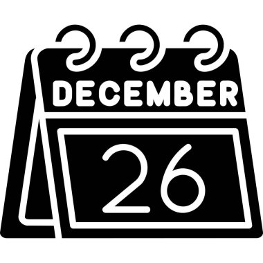 takvim glyph vektör simgesi tasarımı