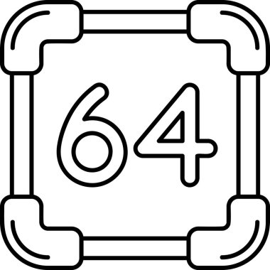 6 numaralı simge tasarım vektörü