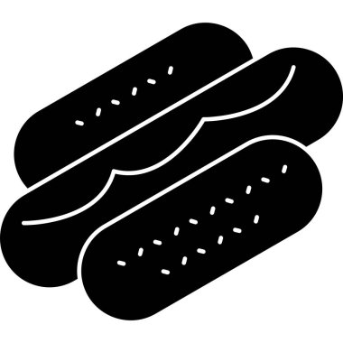 Sosisli sandviç. Web simgesi basit illüstrasyon