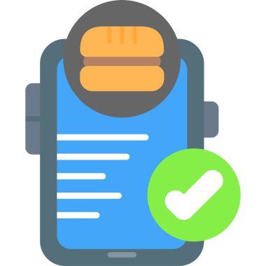 Yemek. Web simgesi basit illüstrasyon