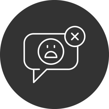 Sohbet mesajı simgesi soyut arkaplanda izole edildi