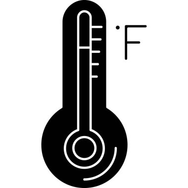 Basit tasarımda soğuk termometre simgesi