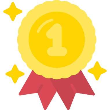 Madalya düz vektör simgesi