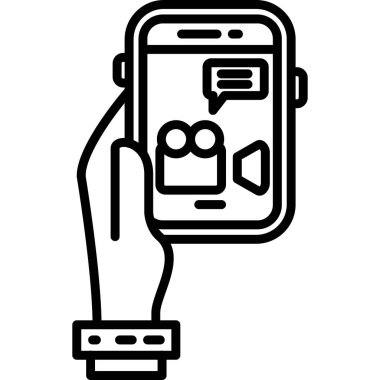 akıllı telefon simgesi vektör illüstrasyonu