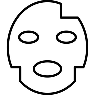 Yüz maskesi. Basit simge