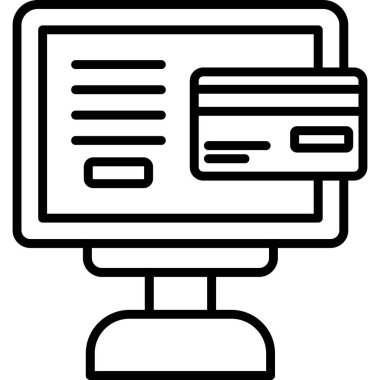 bilgisayar ekranı simgesi, vektör illüstrasyonu