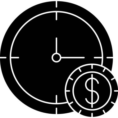 Saat simgesi, basit vektör illüstrasyonu