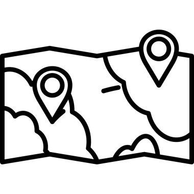 konum simgesi, vektör çizimi