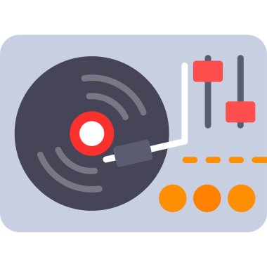 müzik düz vektör simgesi