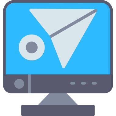 Bilgisayar. Web simgesi vektör illüstrasyonu