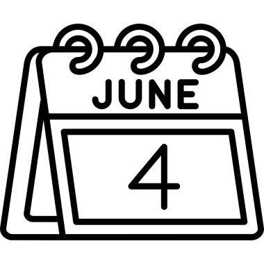 Takvim simgesi, vektör çizimi