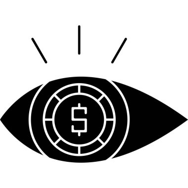 Moda stili izole edilmiş arkaplanda göz simgesi