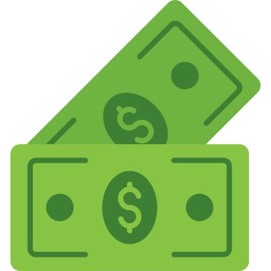 nakit dolar nakit ikonu düz stil