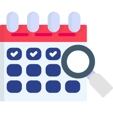 Takvim tarihi anımsatıcı simgesi düz biçimli