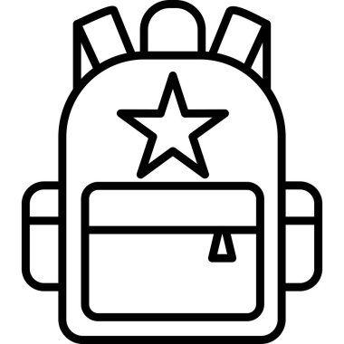 Sırt çantası simgesini, anahat stili